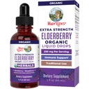 MaryRuth Organics Elderberry Syrup Extra Strength, USDA Organic Elderberry, Sugar Free Adults & Kids Immune Support Supplement for Ages 1+, Clean Label Project Verified®, Vegan, Gluten Free, 2 Fl Oz