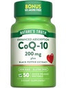 Nature's Truth CoQ10 200mg Softgels | 50 Count | Enhanced Absorption Supplement | Plus Black Pepper Extract | Non-GMO, Gluten Free