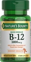 La vitamina B12 de la naturaleza, apoya el metabolismo energético y la salud del sistema nervioso, 5000mcg, 40 tabletas rápidas de consolación