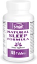 SuperSmart - Natural Sleep Formula (Advanced Formula) - with L-Tryptophan, Valerian Root, Hop, Eschscholzia Californica - Herbal Supplement | Non-GMO & Gluten Free - 45 Tablets