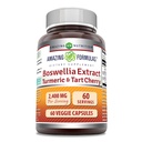 Amazing Formulas Boswellia Extracto Turmeric y Tart Cherry Suplemento TENIDO 2400 Mg Por Serving TEN 60 Veggie Capsules ← Non-GMO TEN Gluten Free TEN Made in USA