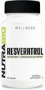 NutraBio Resveratrol Supplement, 500mg - Natural Antioxidant to Help Fight Free Radicals and Support Healthy Aging, 90 Capsules
