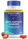 Blue Stork Fertility Supplement Gummies for Men - Male Prenatal Vitamins, Conception Support for Him - Reproductive Health, Hormonal Balance & Motility - 90 Count