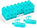 Zoksi Organizador Mensual de Pill 2 veces al día, 30 días Pill Box Organizador Am Pm, Daily Pill Case con 32 grandes combinaciones para cada día, Portable Travel Pill Container for Vitamins and Medicine(Cyan)