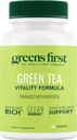 Greens First Green Tea Vitality Formula - Enhanced with Moringa - Antioxidant-Rich for Clean Energy - Vegan & Gluten-Free - Powerful Blend for Energy & Overall Wellness (60 Capsules)