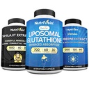 Nutrivein Premium Shilajit Capsules, Liposomal Glutathione Suplemento, " Berberine Supplement Bundle: Berberine, Glutathione, " Shilajit Capsules for Men " Women - Metabolism, Vitality, " Balance