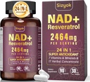 NAD Supplement, Liposomal NAD+ Supplement with Resveratrol, NAD Resveratrol Supplement - Boost NAD+ for Aging Defense, Energy, Focus - Ultra Antioxidant Capsules，69