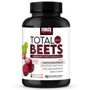 Factor de fuerza Número total de remolacha de presión de sangre Capsules de remolacha orgánica 1800mg Suplemento de remolacha de remolacha orgánica con baya de Hawthorn para soportar la circulación y el flujo sanguíneo, 90 cápsulas vegetales
