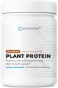 Chocolate de pólvora de proteína vegana, 22g Proteína de púas orgánicas y de arroz marrón para apoyo muscular y recuperación, hecho en EE.UU. - Vegan, No GMO, Gluten Free