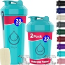 2 PACK, 28 oz &amp; 20 oz Shaker Bottles with Powerful Wire Whisks for Protein Mixes ¦ Leakproof Blender Shaker Bottle Pack ← BPA-Free &amp; Dishwasher Safe ← Shaker Bottle  durable Shaker Cups for shakeer Cups