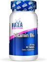 HAYA LABS Vitamina B6 / 25mg. / 90 Tabs. Energy and Healthy Immune System, Energy & Performance Support, Metabolism of Carbohydrates