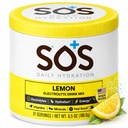 SOS Hydration Electrolyte Powder Drink Mix – Lemon 31 Servings | Low Sugar Electrolytes, 15 Cal | Keto Hydration Powder for Rapid Rehydration