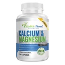Vitalité Now! Calcium Magnesium Supplement with Vitamin D - 10 Forms of Calcium 1000mg for Maximum Absorption - Bone Strength Support with Boron and Phosphorus - 240 Capsules - 2 Month Supply