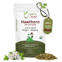 Orgánica Hawthorn Leaf and Flower Cut " Sifted (Crataegus monogyna) - Herbal Tea  European Wild-Harvest ANTE USDA " Kosher Certified ← Non GMO " Gluten Free TEN Origin - Albania (16 Oz)