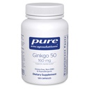 Encapsulaciones puras Ginkgo 50 160 mg peru Ginkgo Biloba Suplemento de Apoyo Oxígeno, Circulación de Sangre y Problemas de Memoria Mild asociados con el envejecimiento* Ø 120 Capsules