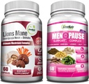 GreeNatr Energy Boost Plus Menopause Support Bundle: Nuestro Suplemento de Mushroom proporciona un Boost de Energía Natural, Promoción de Vitality sostenida + Complejo de Menopausa Herbal para Flashes calientes, Suecos nocturnos