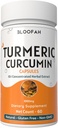 Turmeric Capsules 500mg | Curcuma Longa 10:1 Extract & Powder | Black Pepper Extract 5% for Enhanced Absorption | Herbal Supplement | Non-GMO, Gluten-Free (60 Count (Pack of 1))