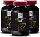 Anti Gray Hair Capsule - Anti Gray Hair Complex - Youthful Hair, Gray Reduction, Hair Tone Enhancer, Color Refreshing, Anti Gray Hair Vitamins, Natural Hair Color, Hair Transformation 3Bot 180Caps