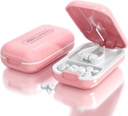 DUBSTAR Rejilla pequeña, Rejilla de alcantarillado para pequeñas y pequeñas almohadillas, Cortadores de muñecas bonitas portátiles para grandes almohadillas, cortes de vitaminas Tablas para el bolsillo de alforja (Pill Cutter, Pink)