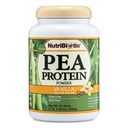 NutriBiotic Pea Protein Vanilla 21 Oz ← Bajo Carb Vegan Plant Protein Powder ← 100% Grown " Processed in the USA ← Deliciously Creamy " BCAA-Rich ← Hecho sin productos químicos, transgénicos "  tolera Keto Friendly