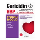 Coricidin HBP Medicina sin Decongestantes y Fríos - Alivio Especialmente Diseñado para la presión arterial alta, tos, nariz de rubí, estornudos y síntomas fríos (16 conteo)