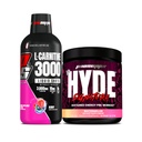 PROSUPPS L-Carnitine 3000 Stimulant Free Liquid Shots (31 Servings, Berry) y Mr. Hyde Signature Series Pre-Workout Energy Powdered Drink (30 Servings, Watermelon) Bundle