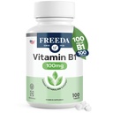 Freeda Vitamina B1 Thiamine 100mg - Supports Energy Metabolism, Nervous System Health - Kosher, Vegan, Gluten Free - Thiamin HCl 100 mg Vitamina B 1 - Pure Vit B1 Vitamina Thiamine B1 Suplemento (100 Ct)