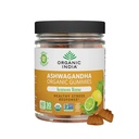 ORGANIC INDIA Ashwagandha Gummies for Men &amp; Women - Stress Supplement, KSM-66 Ashwagandha Root, Extra Strength, Calm Chews, Vegan, Non-GMO - Lemon Lime, 60 Gummies