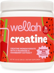 Wellah Creatine for Women (50 Servings, Watermelon Slush) - Cretina Monohydrate con Dandelion & Cranberry Extract
