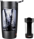 SQUATZ 22 Oz Electric Shaker Bottle - Recargable Automatic Protein Shake Blender Flask, Leak-proof & Easy to Clean, Smooth Drink en 15 Seconds, Ideal para Shakes Gimnasio, Café, Milkshakes (Negro)