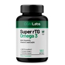 rTG Omega 3 Norwegian Fish Oil with CoQ10 Dietary Supplement- Heart Health & Antioxidant Support with Vitamins D & E – 2000 mg Sustainably Sourced – Super rTG Omega 3, 180 Softgels by CGM Labs