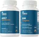 Dr. Tobias Adult Multivitamin & DIM Complex, Supports Energy, Immune and Hormone Balance for Men & Women with 42 Fruits & Vegetables, BioPerine, Broccoli Extract & Calcium, Non-GMO