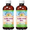 Lily Of The Desert Aloe Vera Gel - Inner Fillet Thicker Consistency Aloe Vera Bebida con Vitaminas Naturales, Enzimas Digestivos para Gut Health, Stomach Relief, Wellness, Glowing Skin, 32 Oz (Pack of 2)