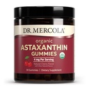 Dr. Mercola Organic Astaxanthin Gummies, 30 Servings (30 Gummies), 4 mg Por Serving, Suplemento dietético, Antioxidante e Immune Support, Certified Organic, Non-GMO