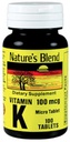 La vitamina Blend de la naturaleza K 100Mcg Tablets 100 Ct