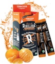 Rebellious Tenacious Tangerine Organic Drink Mix – Zero Calorie Energy Drink Mix | Monk Fruit & Green Tea Extract | L-Theanine + Natural Caffeine | 100% Plant-Based | Pack of 10 | Keto,Gluten-Free