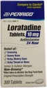 Perrigo Loratadine Tablets, Azul, 300 Conde