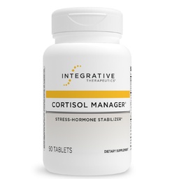 Terapéutica Integrativa Cortisol Manager - Adrenal Health Support Supplement for Healthy Stress Response* - Vegan, Dairy-Free &amp; Gluten-Free - 90 cápsulas (45 piezas)