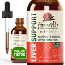 Antiguo Pet Liver Support for Dogs & Cats -Simple Entrega líquida, Mezcla fácilmente con comida o agua - Leche Thistle, Dandelion & Artichoke - Ausorción mejorada - 2 fl oz